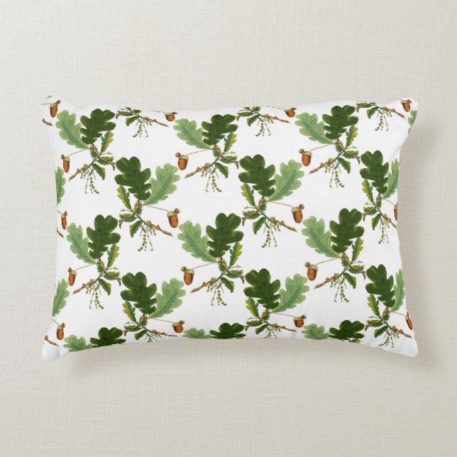 Almofada Decorativa Elegante Oak Leaf e Acorn (Frente)