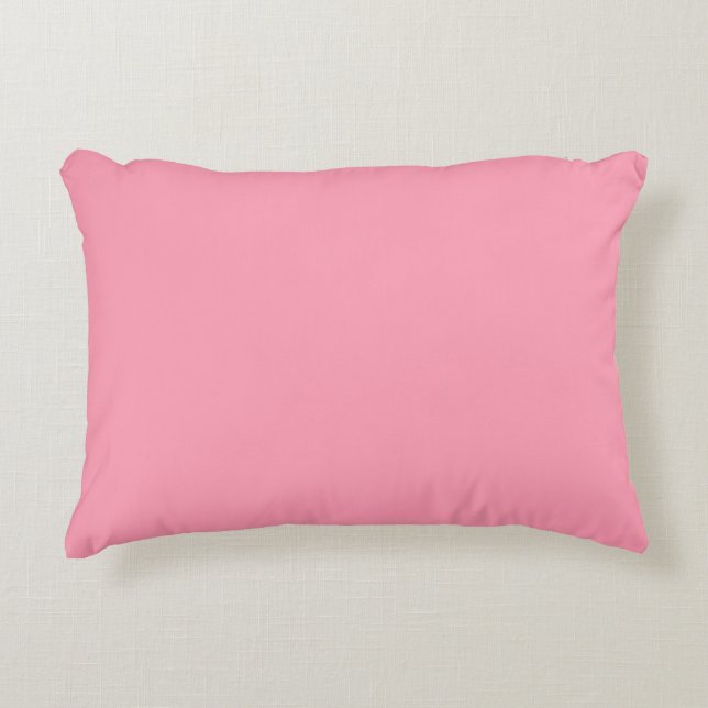 Almofada Decorativa Elegante Rosa Sólido (Frente)