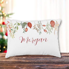 Almofada Decorativa Elegante Watercolor Winter Floral
