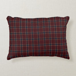 Almofada Decorativa Elegante Xadrez Burgundy e Azul Marinho Heritage
