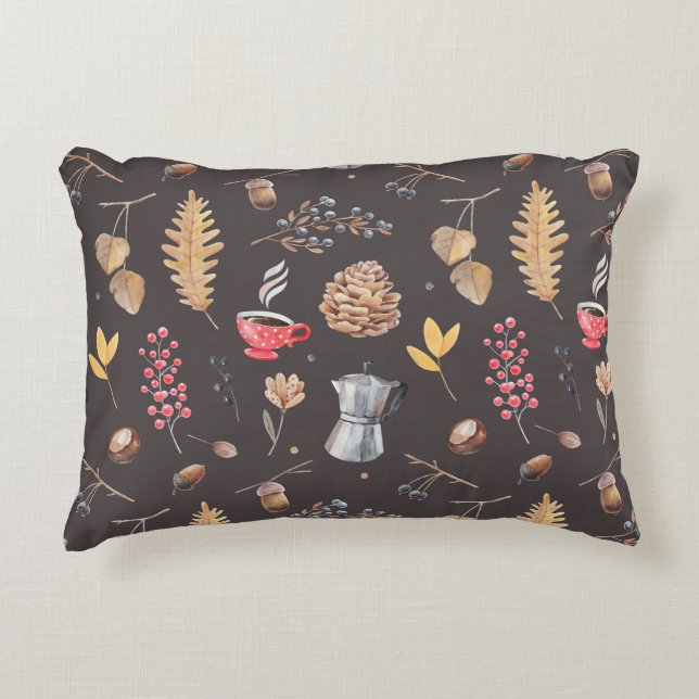 Almofada Decorativa Elementos botânicos inspirados na fantasia (Frente)