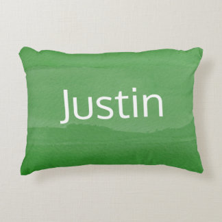 Almofada Decorativa Emerald Green Ombre for Boy with Name
