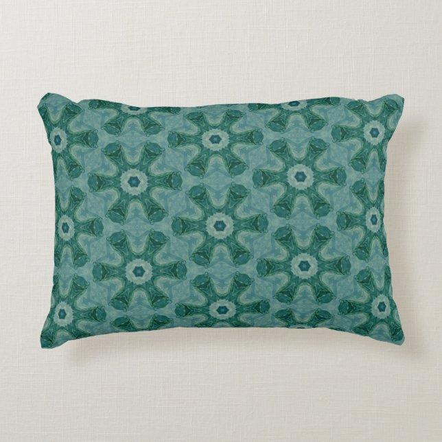 Almofada Decorativa Emerald Starburst Kaleidoscope (Frente)