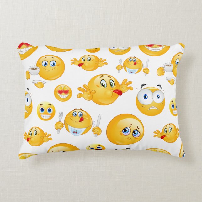 Almofada Decorativa Emoji Pattern (Frente)