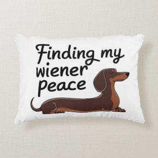 Almofada Decorativa Encontrando Meu Wiener Peace — Dachshund Lover