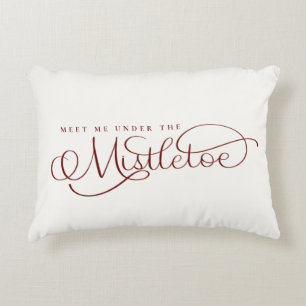 Almofada Decorativa Encontre-me sob o feriado Mistletoe