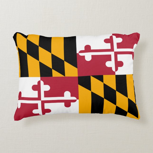 Almofada Decorativa Ênfase Design do Sinalizador do Estado de Maryland (Frente)