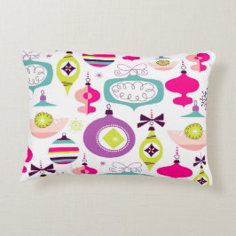 Almofada Decorativa Enfeites de natal retros brilhantes