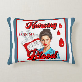 Almofada Decorativa Enfermagem no meu sangue