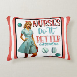 Almofada Decorativa Enfermeira Nostálgica Bonita Enfermeira Pinup Faz