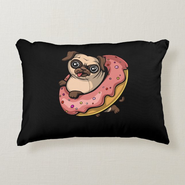 Almofada Decorativa Engraçado Cachorro Rosquinha Pet (Frente)