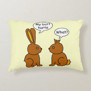 Almofada Decorativa Engraçado meu bumbum fere coelhos