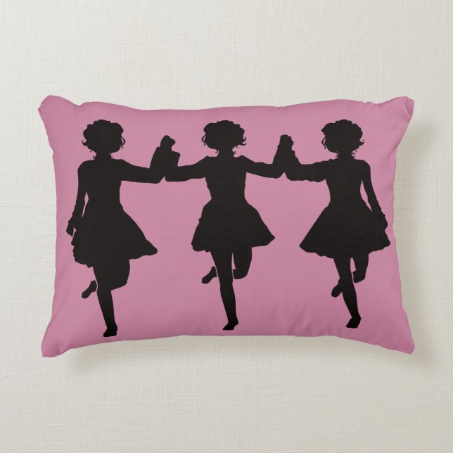 Almofada Decorativa Equipe irlandesa da dança de 3 (Frente)
