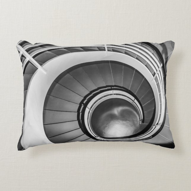 Almofada Decorativa Escada Circular BW (Frente)