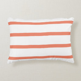 Almofada Decorativa Escritório de Stripes Mínimas Vermelhas e Brancas