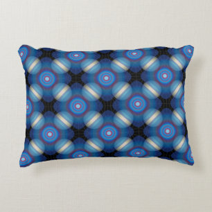 Almofada Decorativa Espaçamento Azul Geométrico