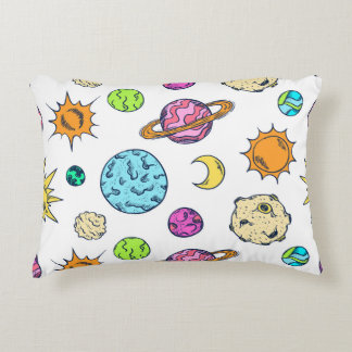Almofada Decorativa Espaços Doodles Fundo Cósmico