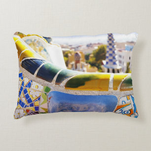 Almofada Decorativa Espanha de Barcelona Gaudi Park Guell Foto