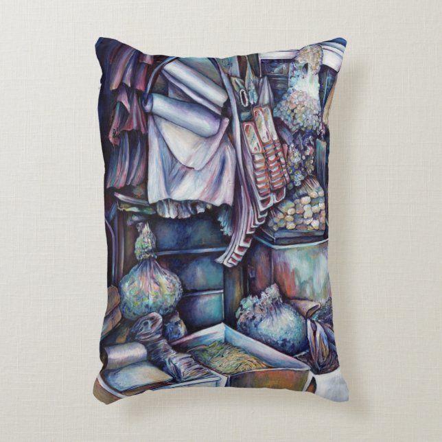 Almofada Decorativa Especiais esplêndidos do Tekka Center, Singapura (Frente(Vertical))