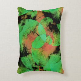 Almofada Decorativa Espirais verdes texturizadas de salmão mistos T