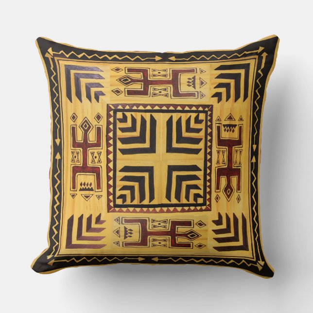 Almofada Decorativa Espíritos Tribais Africanos (Frente)