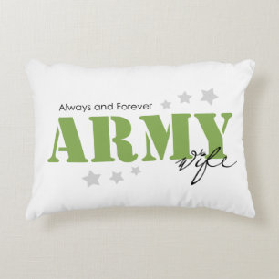 Almofada Decorativa Esposa do Exército - Sempre e para sempre