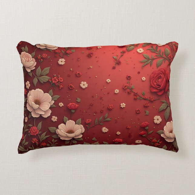 Almofada Decorativa Espuma de Travesseiro Floral do VisualNest,PillowC (Frente)