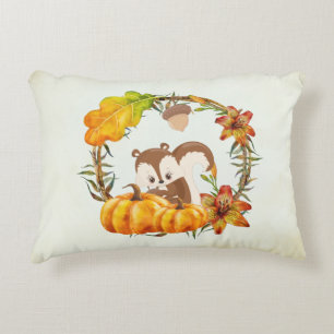 Almofada Decorativa Esquilo e Pumpkins Rua Russa