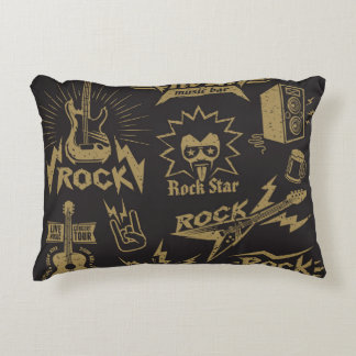 Almofada Decorativa Essência da música rock endêmica