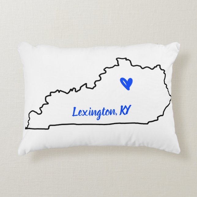 Almofada Decorativa Estado de Kentucky com Travesseiro de Sotaque do C (Frente)