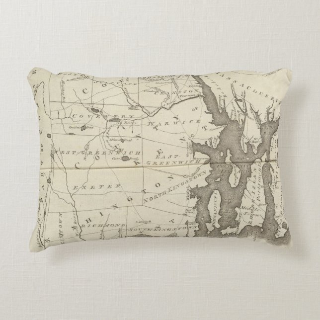 Almofada Decorativa Estado de Rhode - ilha (Frente)