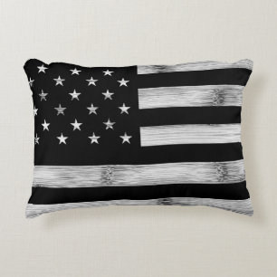 Almofada Decorativa Estados Unidos bandeira Madeira Rústica Madeira Ne