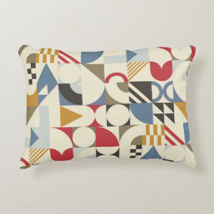 Almofada Decorativa Estilo Bauhaus Design Geométrico Forma