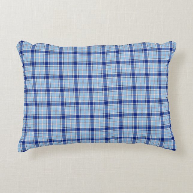 Almofada Decorativa Estilo Chake Azul Rústico Simples (Frente)