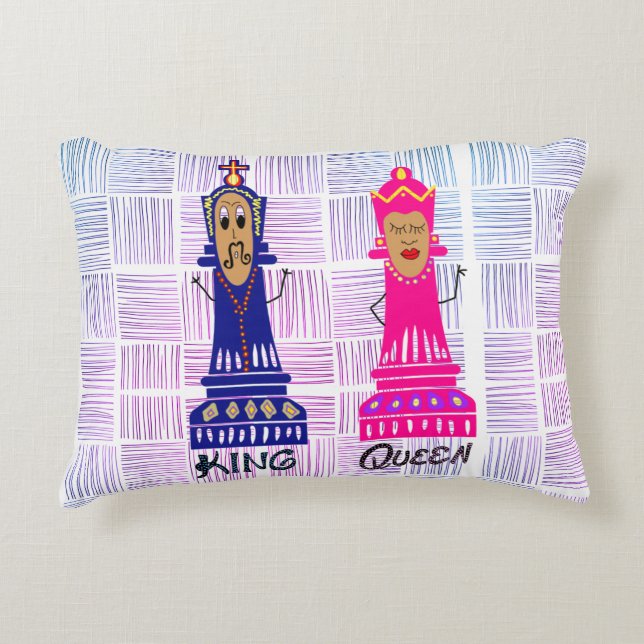 Almofada Decorativa estilo de xadrez (Frente)