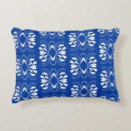 Almofada Decorativa Estilo escandinavo Design da Feira Branca Azul Mod