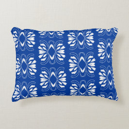 Almofada Decorativa Estilo escandinavo Design da Feira Branca Azul Mod