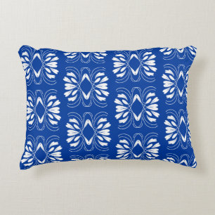 Almofada Decorativa Estilo escandinavo Design da Feira Branca Azul Mod