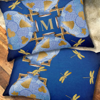 Estilo Japonês Azul E Dourado