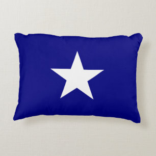 Almofada Decorativa Estrela Branca de Sinalizador Azul Bonnie