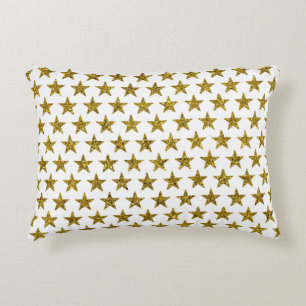 Almofada Decorativa Estrelas brilhantes douradas