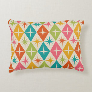 Almofada Decorativa Estrelas de meio século em Ouros Retro Coloridos