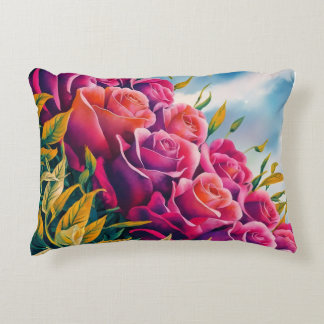 Almofada Decorativa Ethal Bloom: Abstrato Watercolor Rosa Sinfonia