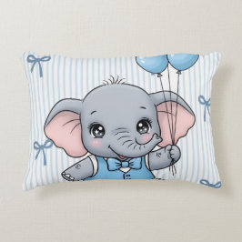 Almofada Decorativa Etiqueta de Chuveiro de Bem-vindo Bebê Elefante Me