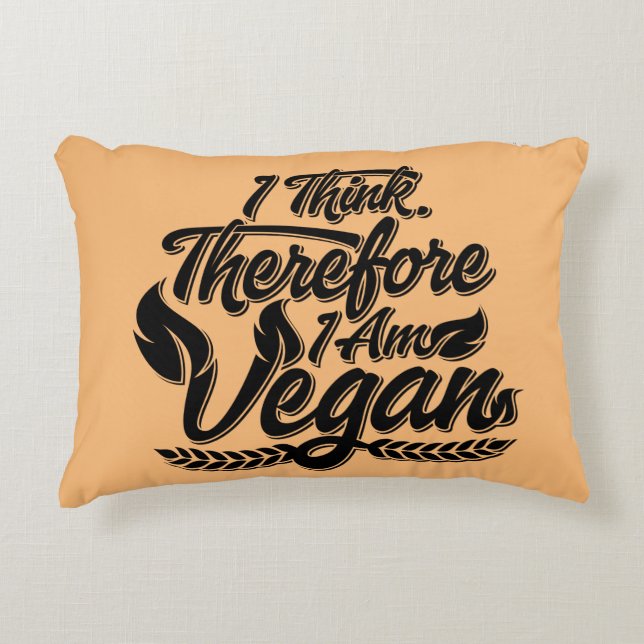 Almofada Decorativa Eu Acho, Por Isso Sou Vegan (Frente)