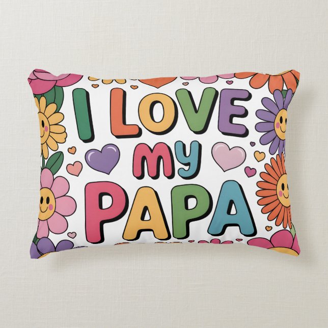 Almofada Decorativa Eu amo meu papai (Frente)