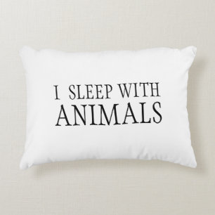 Almofada Decorativa Eu Durmo Com Travesseiro De Animais