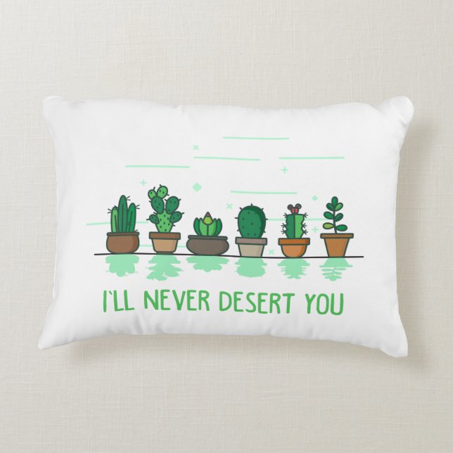 Almofada Decorativa eu nunca vou te deserto (Verso)