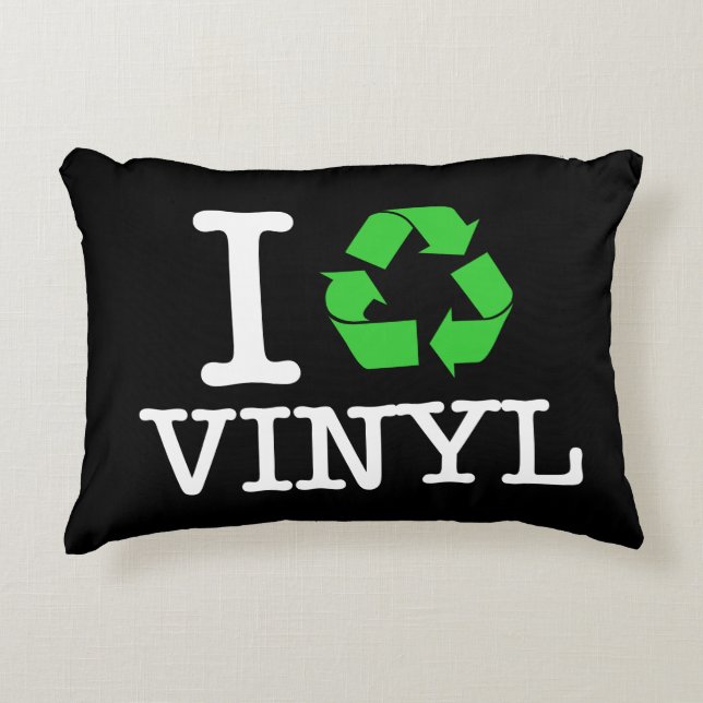 Almofada Decorativa Eu Reciclo Vinil (Frente)