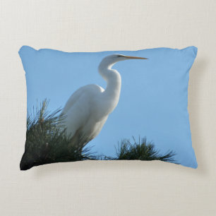 Almofada Decorativa Excelente Egret em Sunny Florida